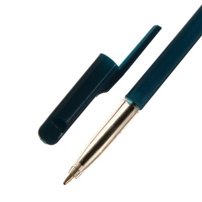 Ручка шариковая, 0.5 мм, стержень синий, корпус с прозрачным держателем, МИКС