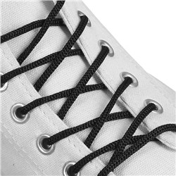 Шнурки для обуви круглые, d = 3 мм, 70 см, цвет чёрный