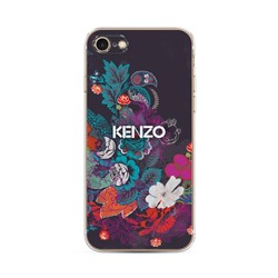 Силиконовый чехол Кензо в цветах на iPhone 7