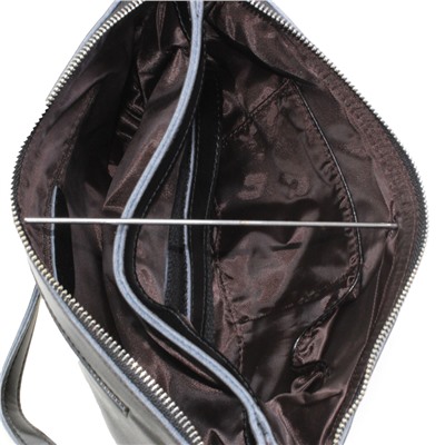 Элегантная женская сумочка Frevols_Line через плечо из натуральной кожи цвета ультрамарин.