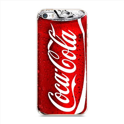 Силиконовый чехол Кока Кола на iPhone 5/5S/SE