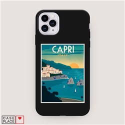 Матовый силиконовый чехол Постер остров Капри на iPhone 11 Pro