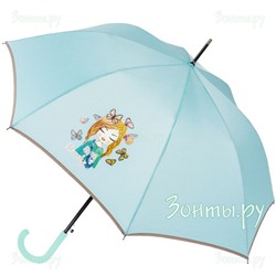 Зонт-трость голубой ArtRain 1621-08