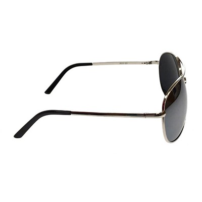 Стильные мужские очки-капли Azur в серебристой оправе с зеркально-серебристыми линзами.
