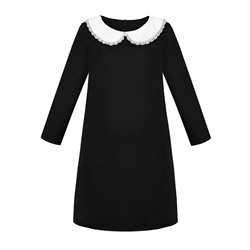 Чёрное школьное платье для девочки 79471-ДШ18