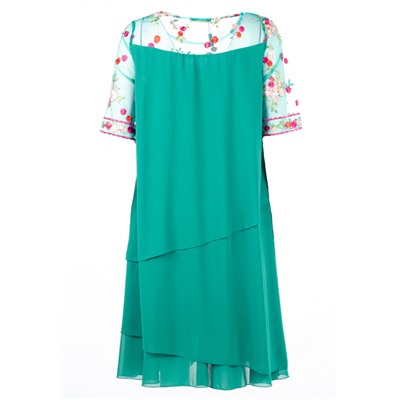 Женское платье миди с вышивкой 249359 размер 50, 52, 54, 56