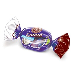 Конфеты Слива в бело-темной шоколадной глазури с КОКОСОМ 3 Микаелло