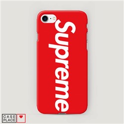 Пластиковый чехол Supreme на красном фоне на iPhone 7