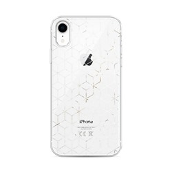 Силиконовый чехол Узор кубы белый на iPhone XR (10R)