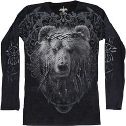Мужская футболка с длинным рукавом Медведь мудрый KPT 223