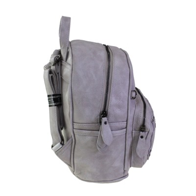 Рюкзак Life_style из матовой эко-кожи дымчато-серого цвета.