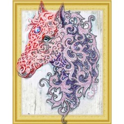 5D Алмазная мозаика 40х50 круглые стразы LP 009 Лошадь