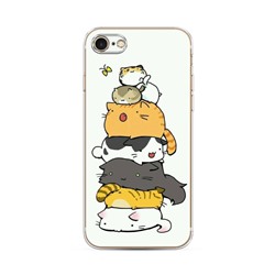Силиконовый чехол Бутерброд из котиков на iPhone 8
