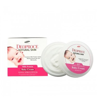 Детский крем с молочным протеином Deoproce Natural Skin Baby Cream Hydrolyzed Milk Protein, 100 гр.