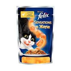 Felix Sensations пауч для кошек курица/морковь 85