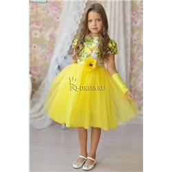 Платье нарядное для девочки арт. ИР-1618, цвет лимон