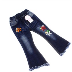 Рост 114-122. Стильные детские джинсы Color_Flor цвета темного индиго.