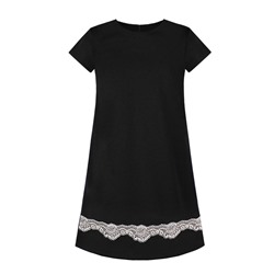 Школьное чёрное платье для девочки 83741-ДШ19