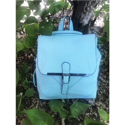 Стильная женская сумка-рюкзак Freedom_nook из эко-кожи бирюзового цвета.