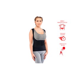 Майка-сауна для фитнеса и похудения с утягивающим живот корсетом (усиленная поддержка спины) SV11