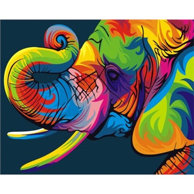 Картина по номерам 40х50 GX 27735 Радужный слон