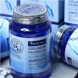 СЫВОРОТКА ДЛЯ ЛИЦА FarmStay Collagen & Hyaluronic Acid all-in-one ampoule