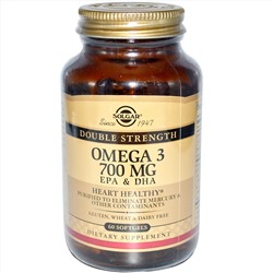Solgar, Омега-3, 700 мг, 60 мягких капсул