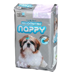 "Neo Loo Life" "NEOOMUTSU" Подгузники для домашних животных, размер М (5-8 кг.), 14 шт/уп