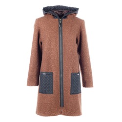 Женское пальто на молнии с капюшоном 249205 размер 50, 52, 54, 56, 58, 60