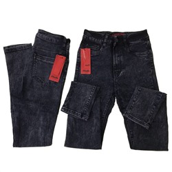 Размер 30. Рост 165-170. Современные женские джинсы Winner из стрейч материала цвета темный графит.
