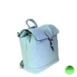 Стильная женская сумка-рюкзак Flora_Resolter из эко-кожи цвета аквамарин.