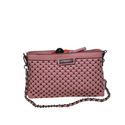 Эффектная женская сумочка через плечо Tinel_Forest из натуральной кожи розового цвета.