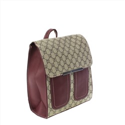 Стильная женская сумка-рюкзак Doble_Calps из эко-кожи цвета темного рубина.