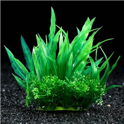 Растение искусственное аквариумное, 15 см, зелёное