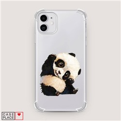 Противоударный силиконовый чехол Большеглазая панда на iPhone 11