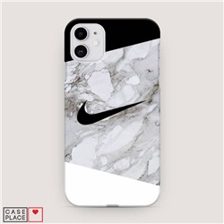 Пластиковый чехол Мраморный Nike на iPhone 11