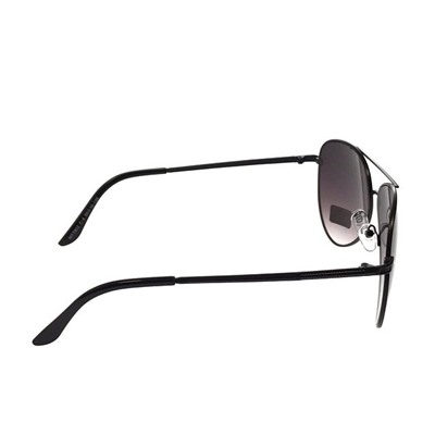 Стильные мужские очки-капли Amato в чёрной оправе с затемнёнными линзами.