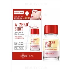 MEDIHEAL A-ZERO SHOT Skin Control Pink Dressing Сыворотка 2х фазная от прыщей, 13г+ватные палочки 30шт