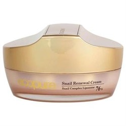 ECOPURE Крем для лица Обновляющий Snail Renewal Cream 76% "Улитка", 50мл  (СТЕКЛО)