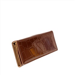 Стильный женский кошелек Tiner из эко-кожи шоколадного цвета.