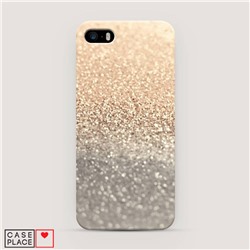 Пластиковый чехол Песок золотой рисунок на iPhone 5/5S/SE