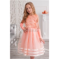 Платье нарядное для девочки арт. ИР-908, цвет персик