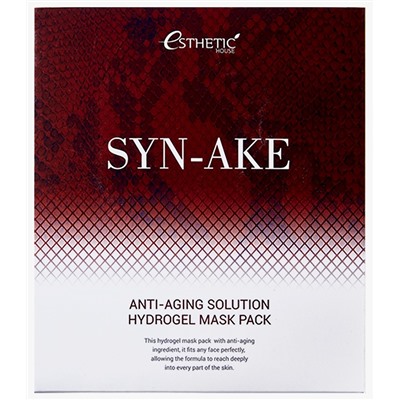 [ESTHETIC HOUSE] Гидрогел. маска д/лица SYN-AKE ANTI-AGING SOLUTION HYDROGEL MASK PACK, 1шт