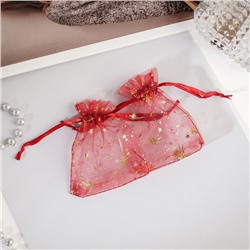 Мешочек подарочный "Вспышки", 7*9, цвет пыльно-розовый с золотом