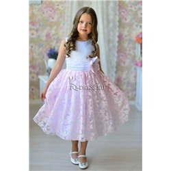 Платье нарядное для девочки "Лютики", цвет розовый