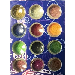 Набор для дизайна ногтей Lilly Beauty бульонки разные цвета (12 шт)