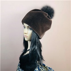 Женская шапка "Капелька " эко-мех, цвет медведь.