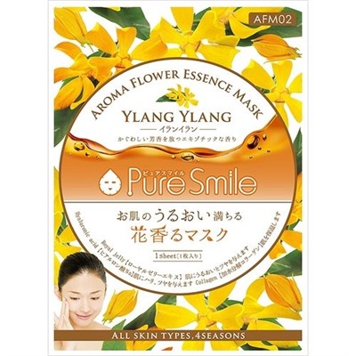 "Pure Smile" "Aroma Flower" Антистрессовая маска для лица с маслом иланг-иланга, коэнзимом Q10, коллагеном, гиалуроновой кислотой, пантенолом и экстрактом алоэ-вера, 23 мл.