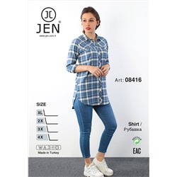 Jen 08416 рубашка XL, 2XL, 3XL, 4XL