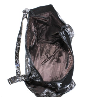 Стильная женская сумочка Lacon_Shels из натуральной кожи с оригинальным принтом.